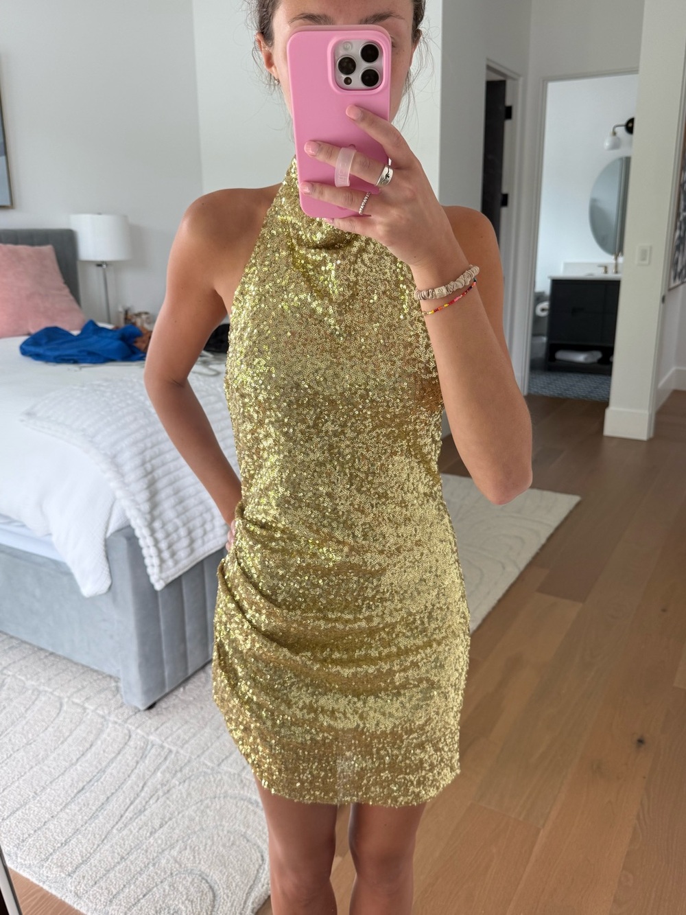 Amanda Uprichard Samba Sequin Dress